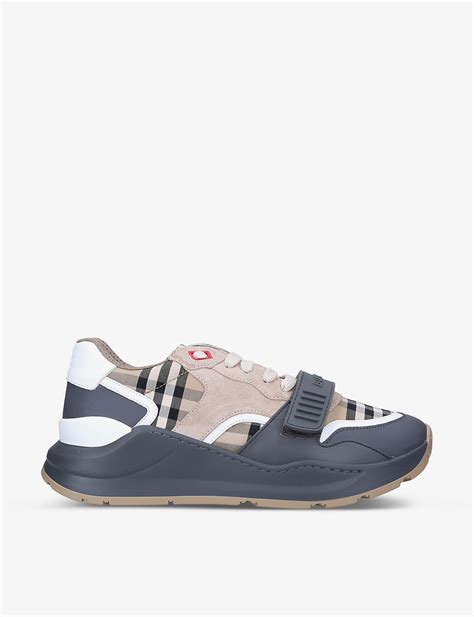 burberry suede trainers